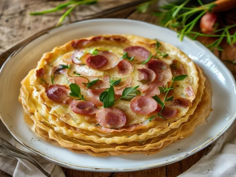 Tourte aux poireaux & lardons