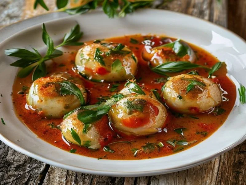 Quenelles natures sauce tomate basilic