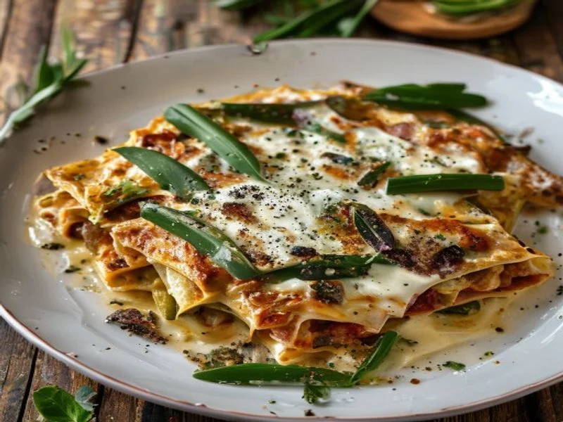 Lasagne d'asperges & ricotta