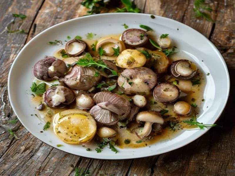 Émincé de veau, champignons