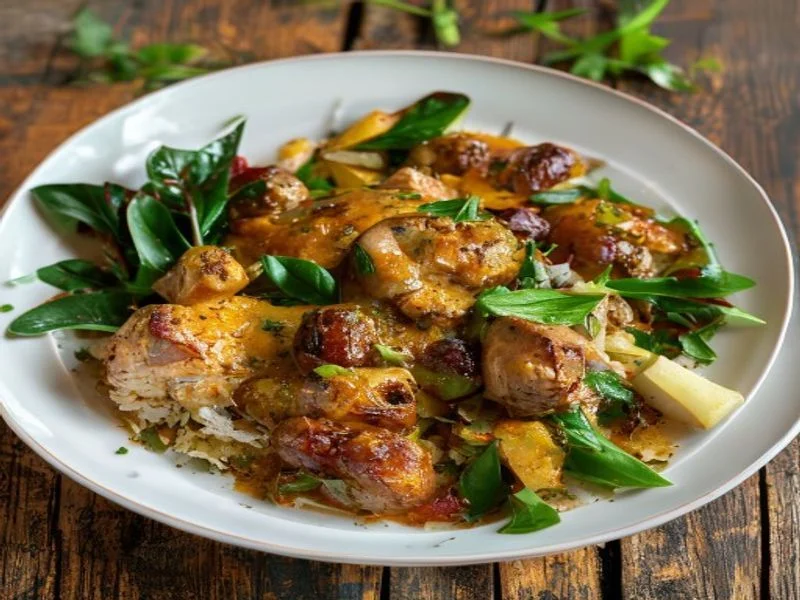 Curry de poulet aux épinards