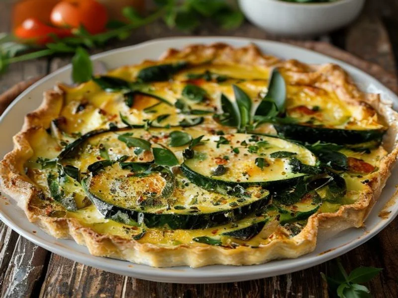Quiche aux courgettes & chèvre