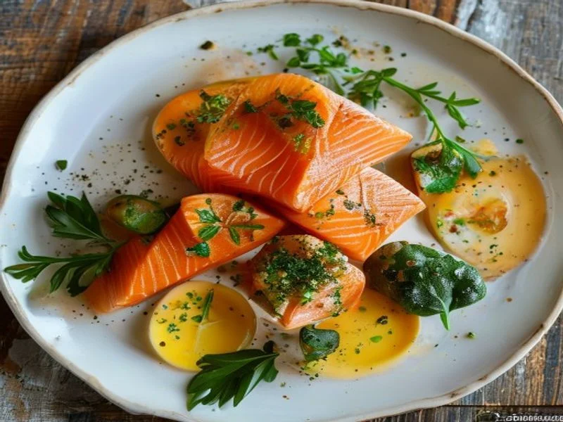 Saumon, purée de patate douce