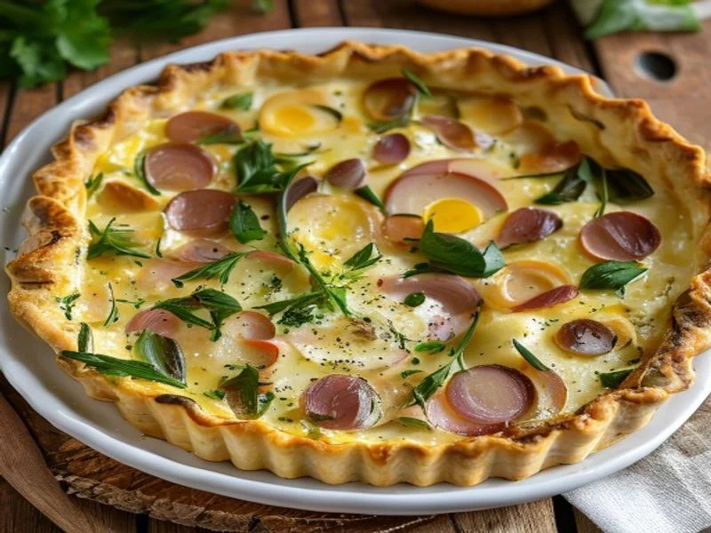Quiche aux poireaux & lardons