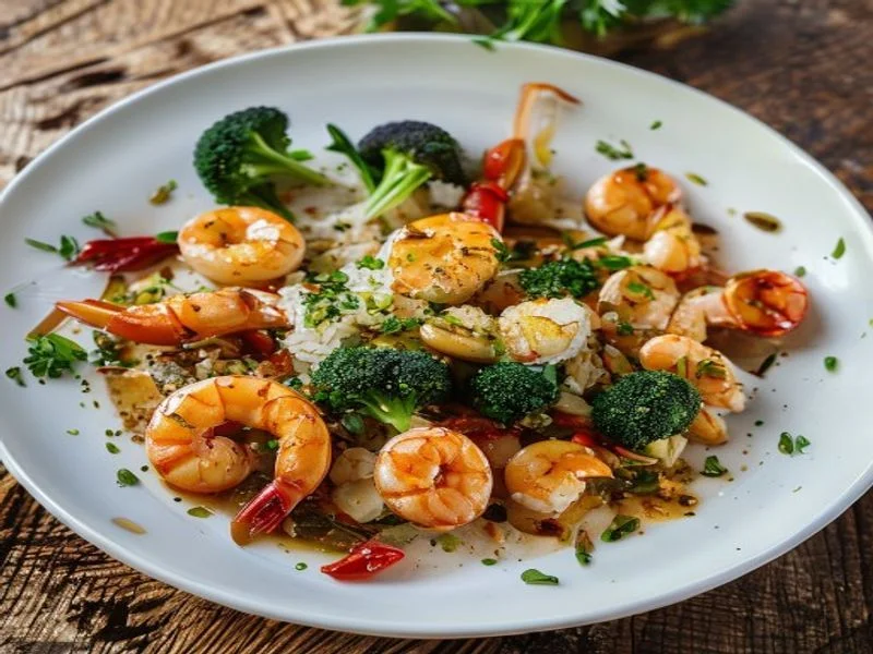 Wok crevettes sauce soja-gingembre