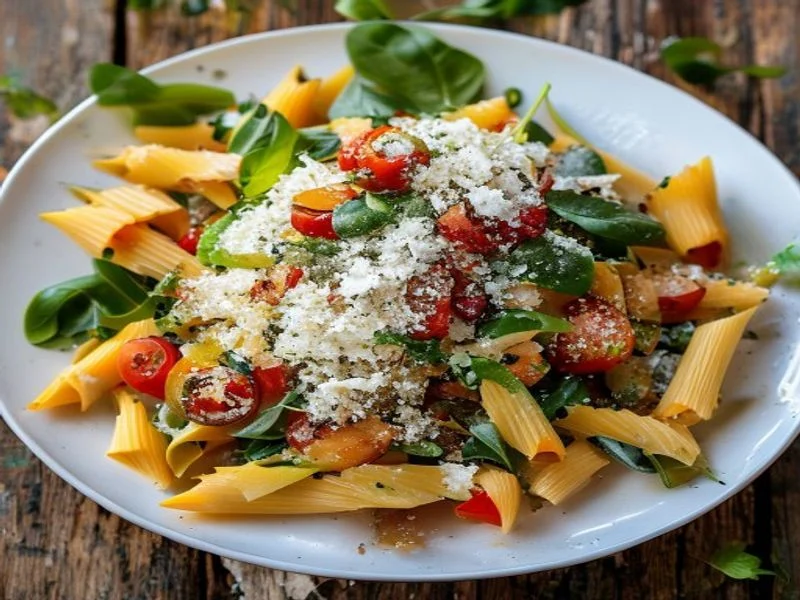 Penne pesto roquette-tomates cerises