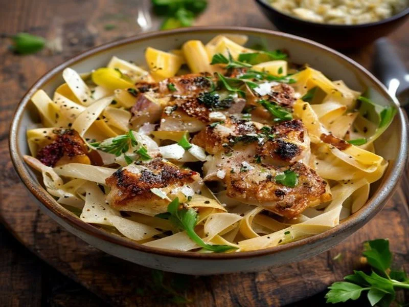 Salade César pâtes complètes poulet
