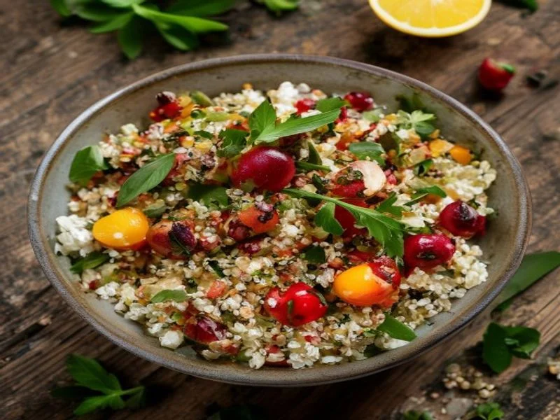 Salade quinoa-féta-grenade