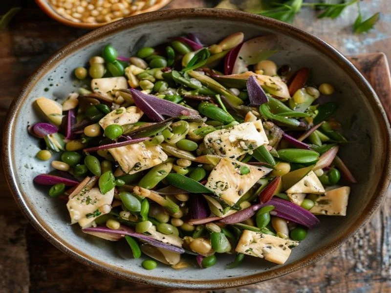 Salade lentilles-chèvre-betterave
