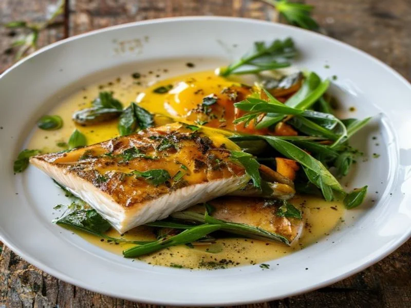 Saumon sauce béarnaise & haricots verts