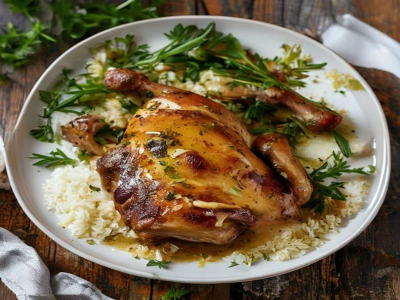 Poulet sauce moutarde-estragon