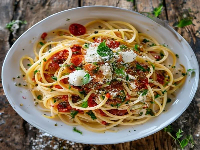 Spaghetti sauce tomate champignons-courgettes