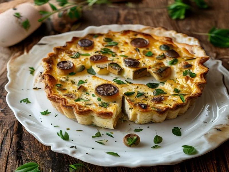 Quiche champignons-tofu fumé