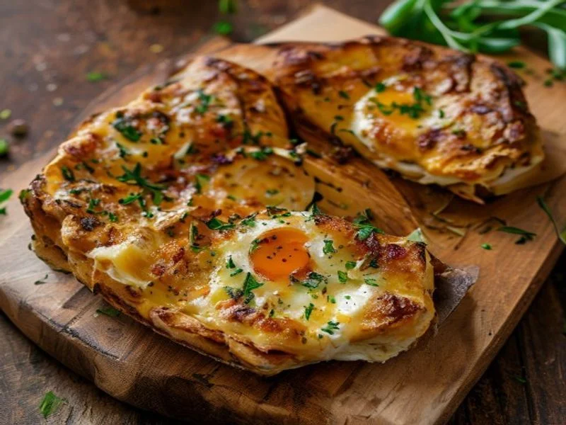 Croque poireaux-œuf-comté
