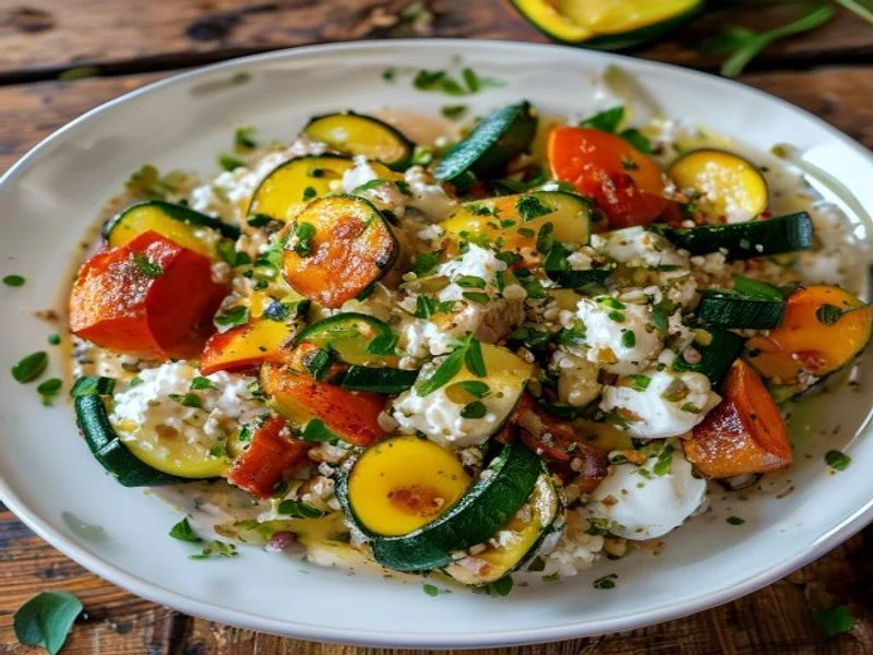 Bowl chaud quinoa-légumes rôtis-sauce yaourt