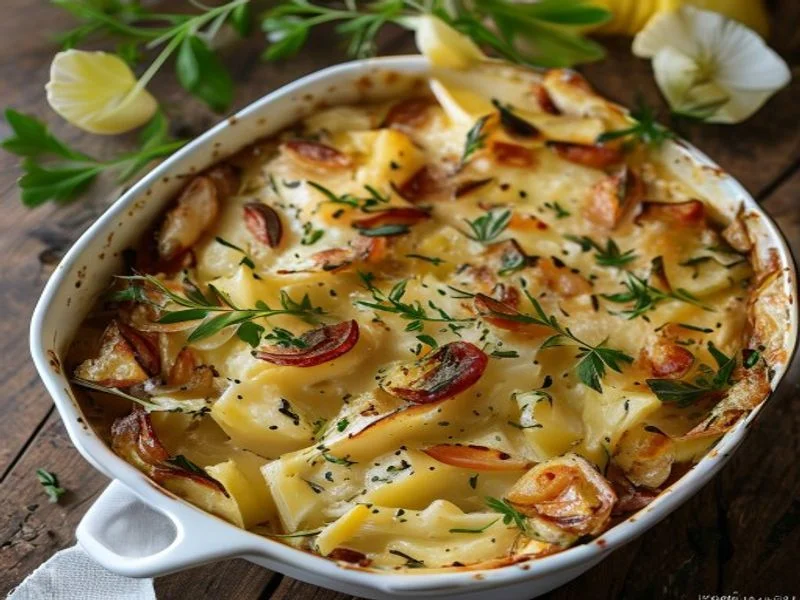 Tartiflette pois cassés-reblochon
