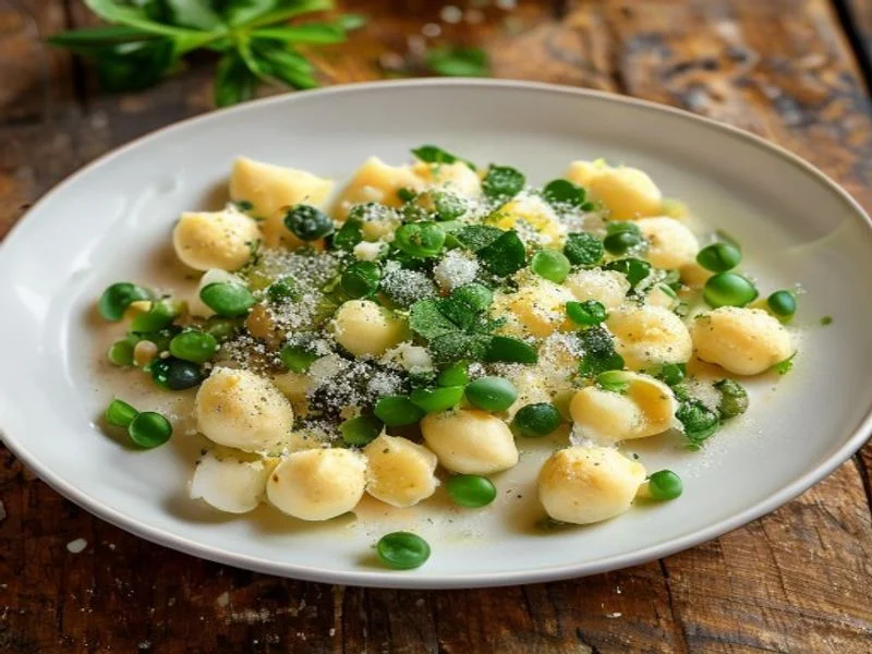 Gnocchi crème de petits pois