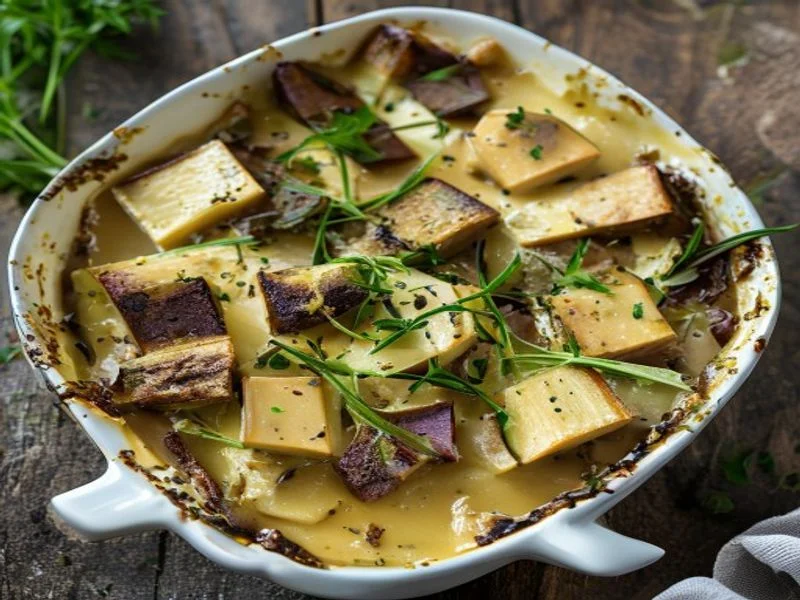 Endives gratinées tofu fumé & comté