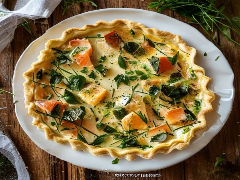Quiche au saumon-épinards