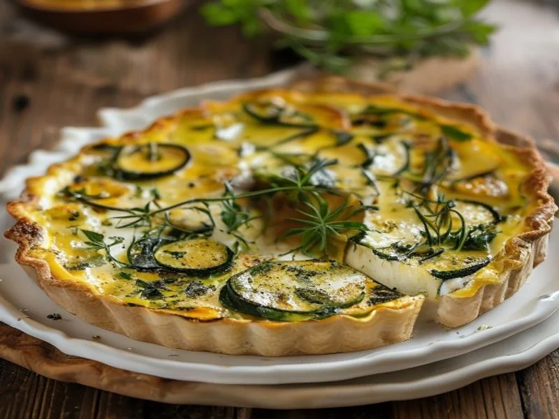 Quiche aux courgettes-chèvre